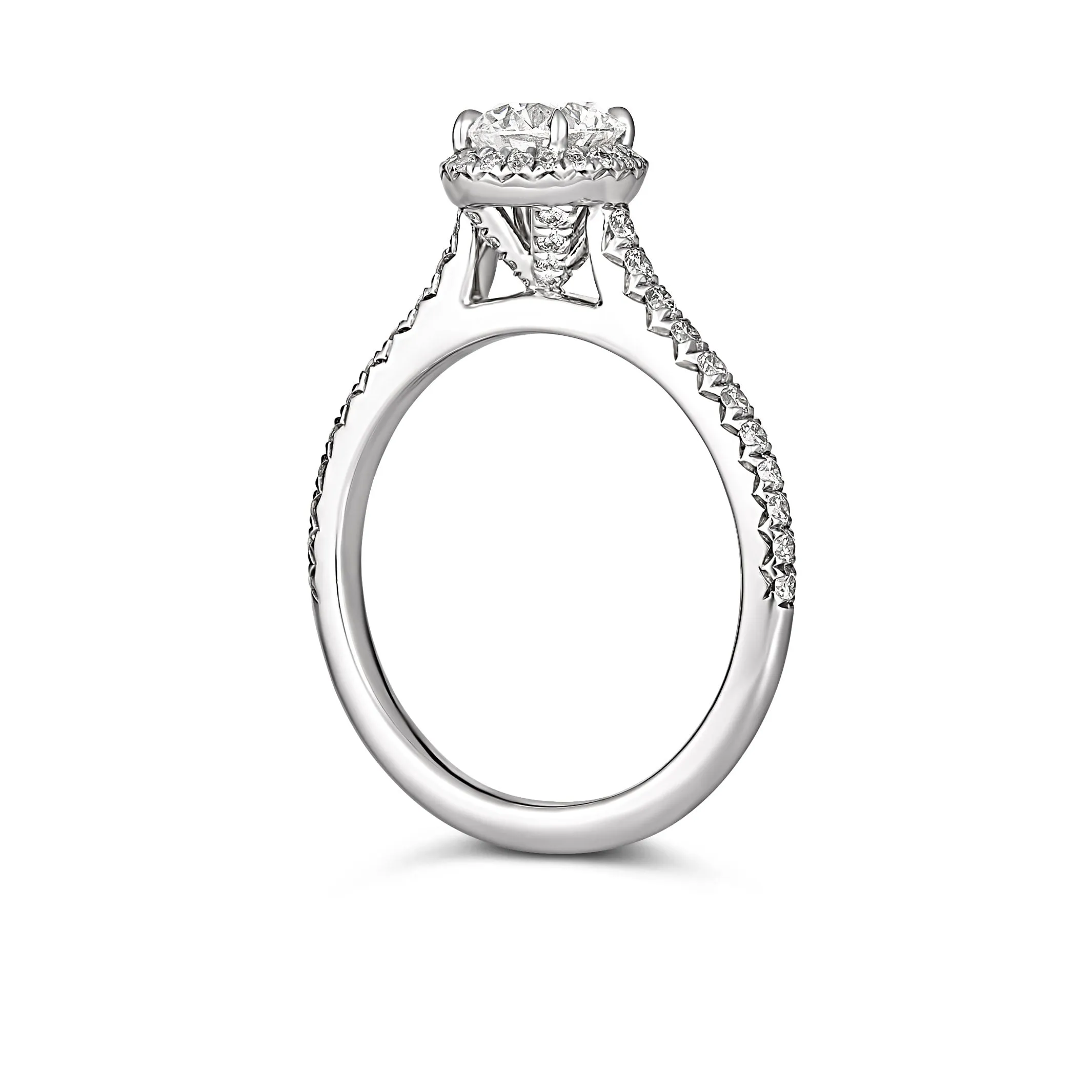 Endless Minelli May Round Brilliant Cut Diamond Engagement Ring | Platinum