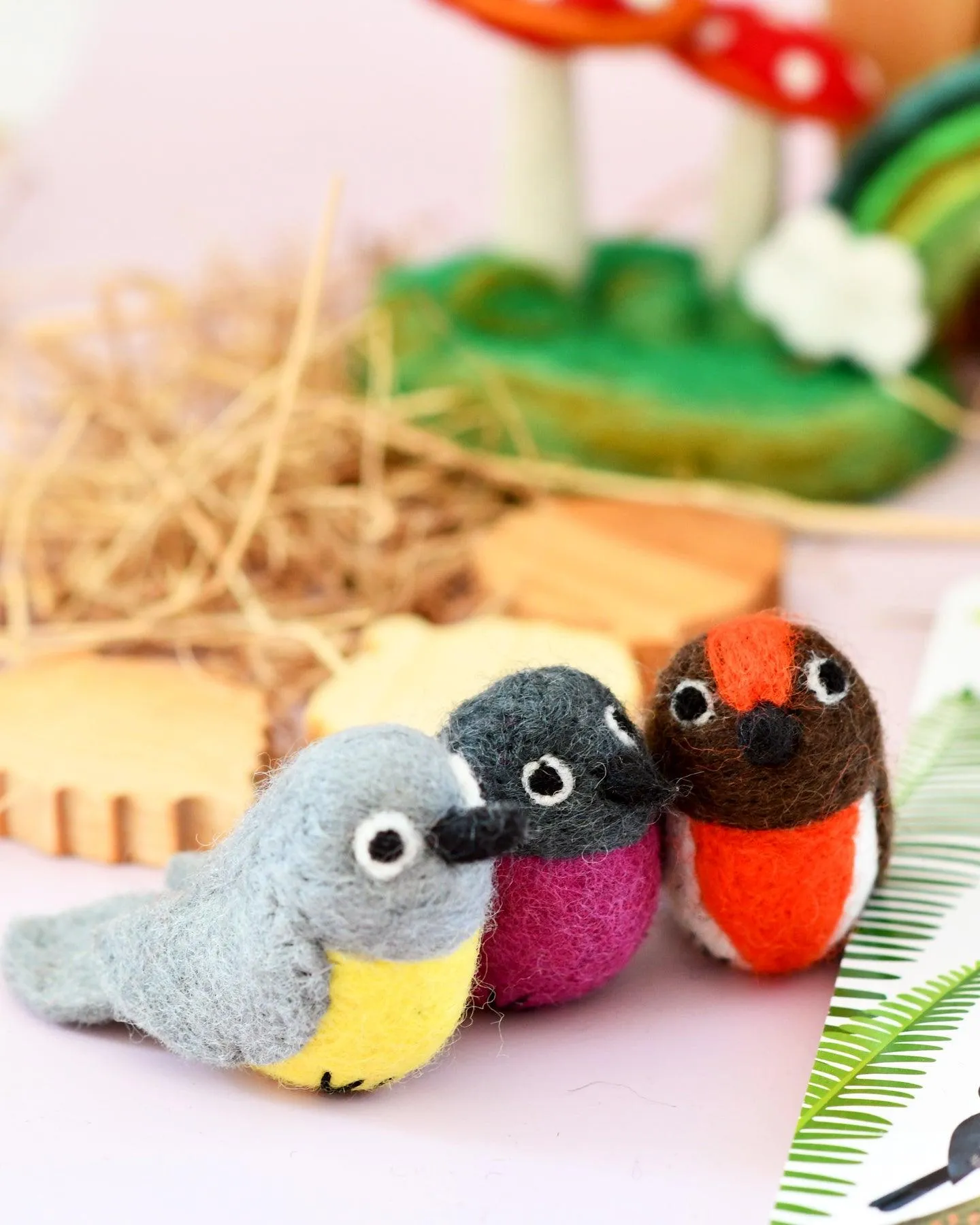 Felt Australian Robins - Set of 3 Robins