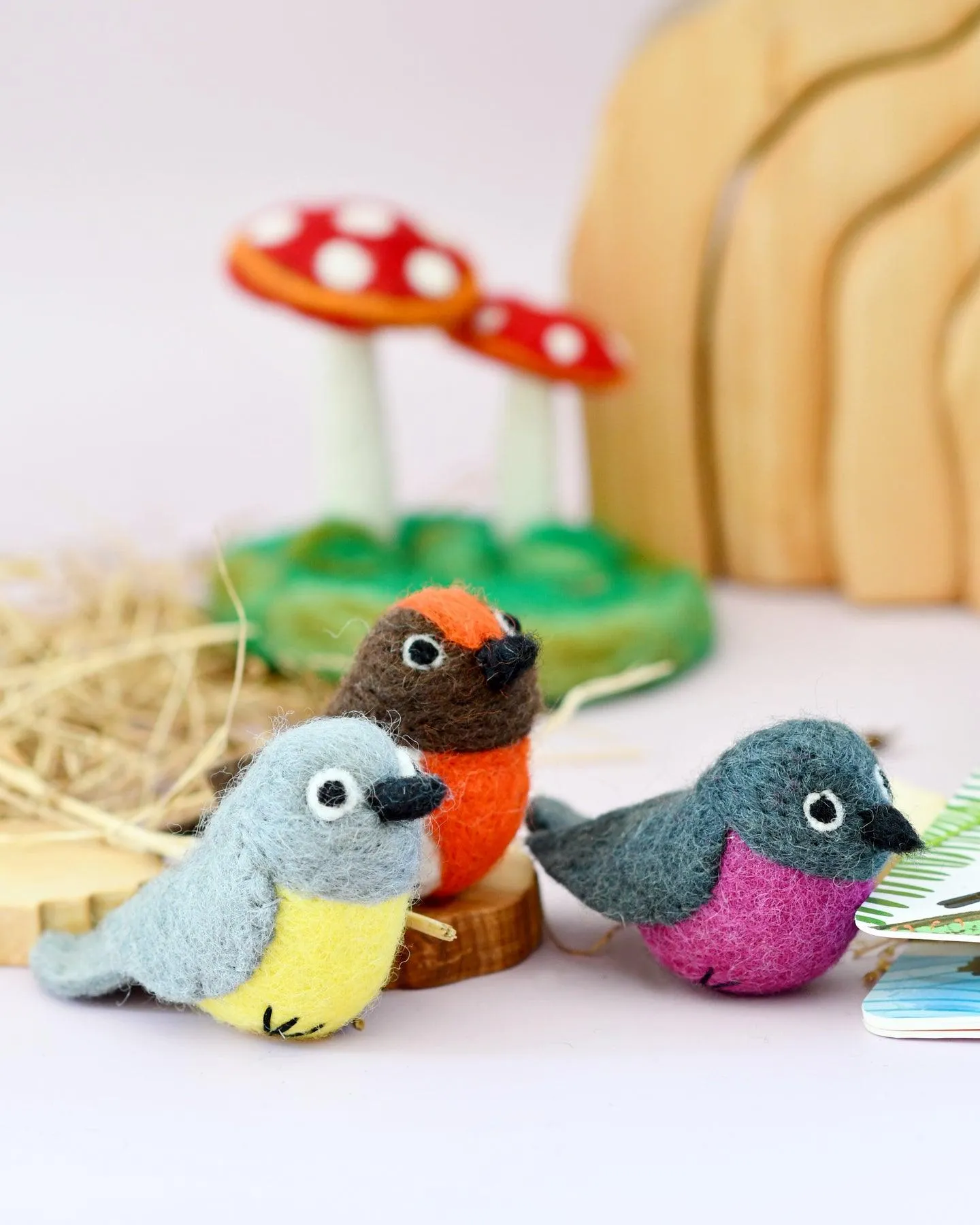 Felt Australian Robins - Set of 3 Robins