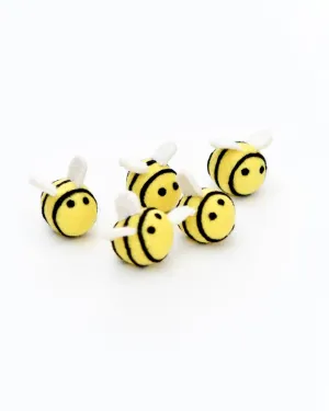 Felt Bees Loose Parts - 5 Bees
