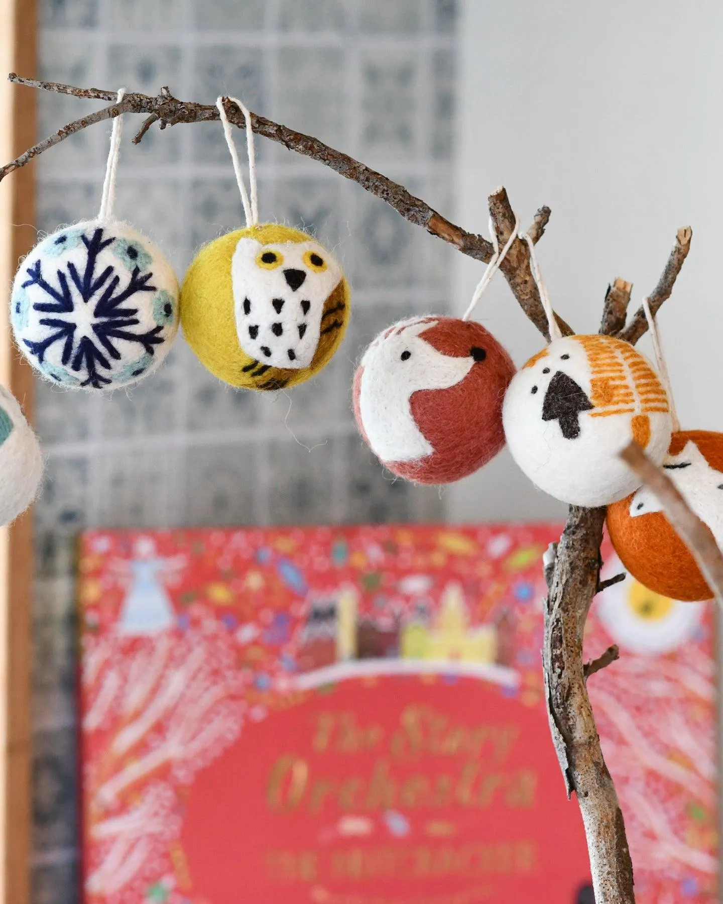 Felt Christmas Bauble Ornament - Deer