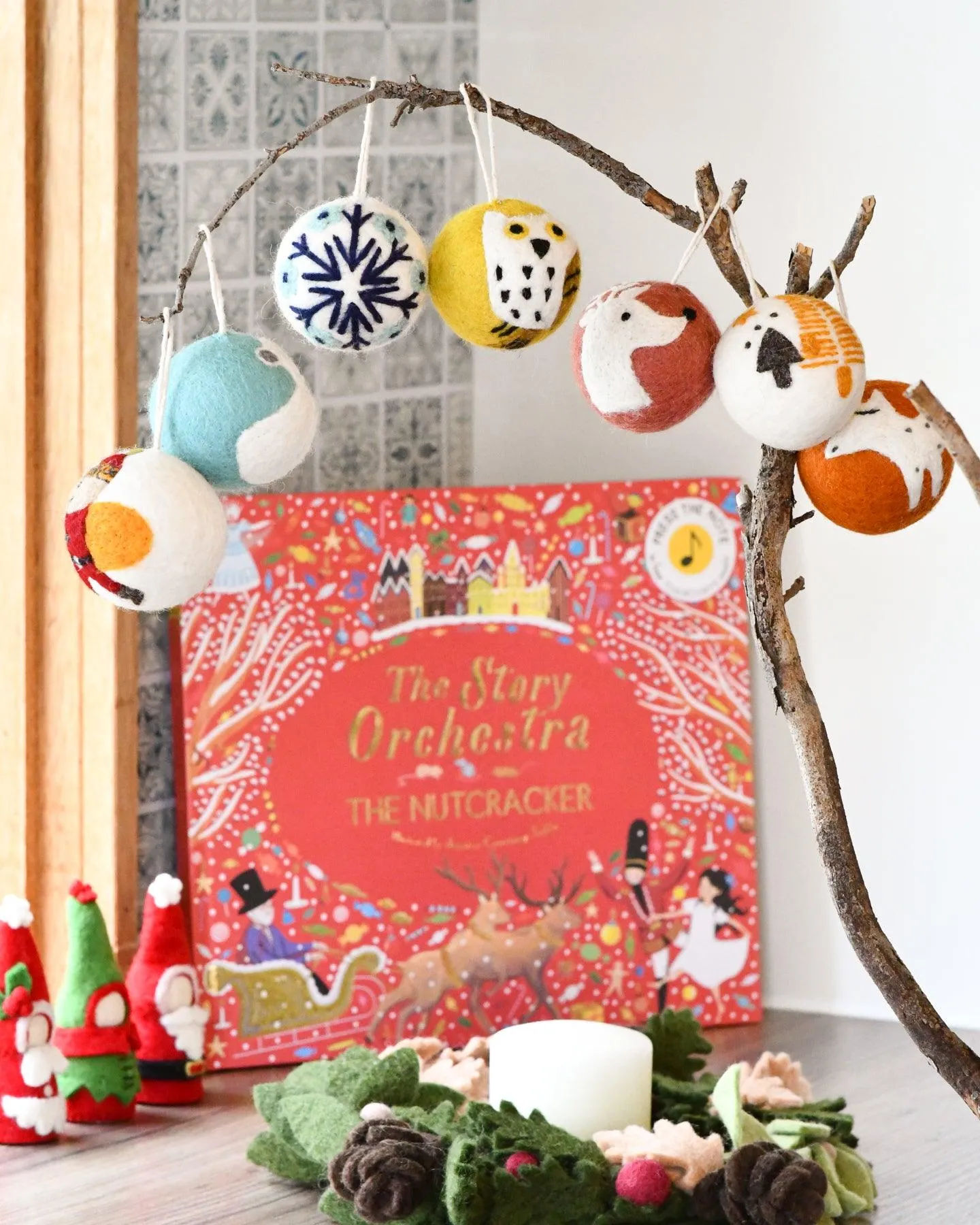 Felt Christmas Bauble Ornament - Deer