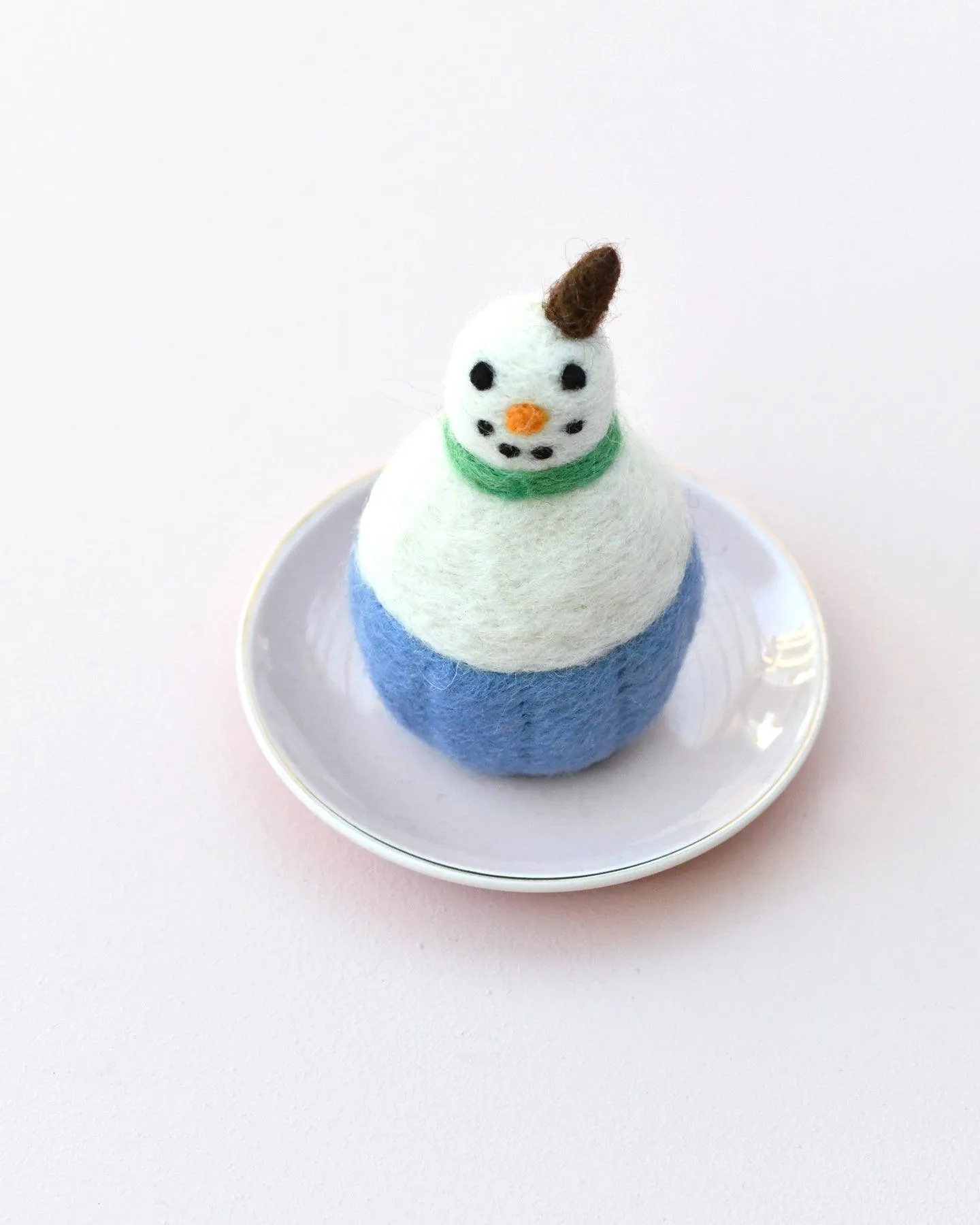 Felt Cupcake - Snowman