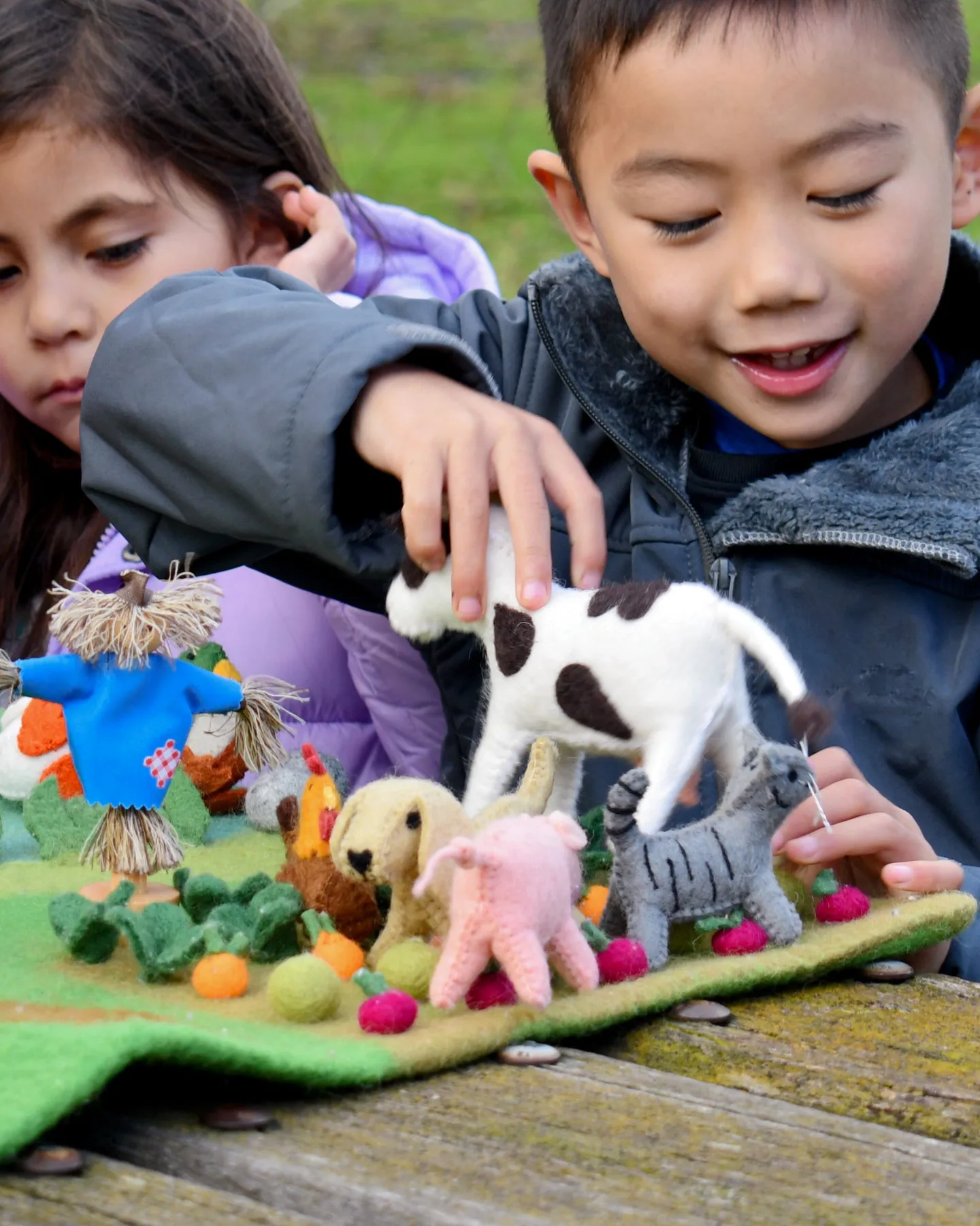 Felt Dog Farm Animal Toy