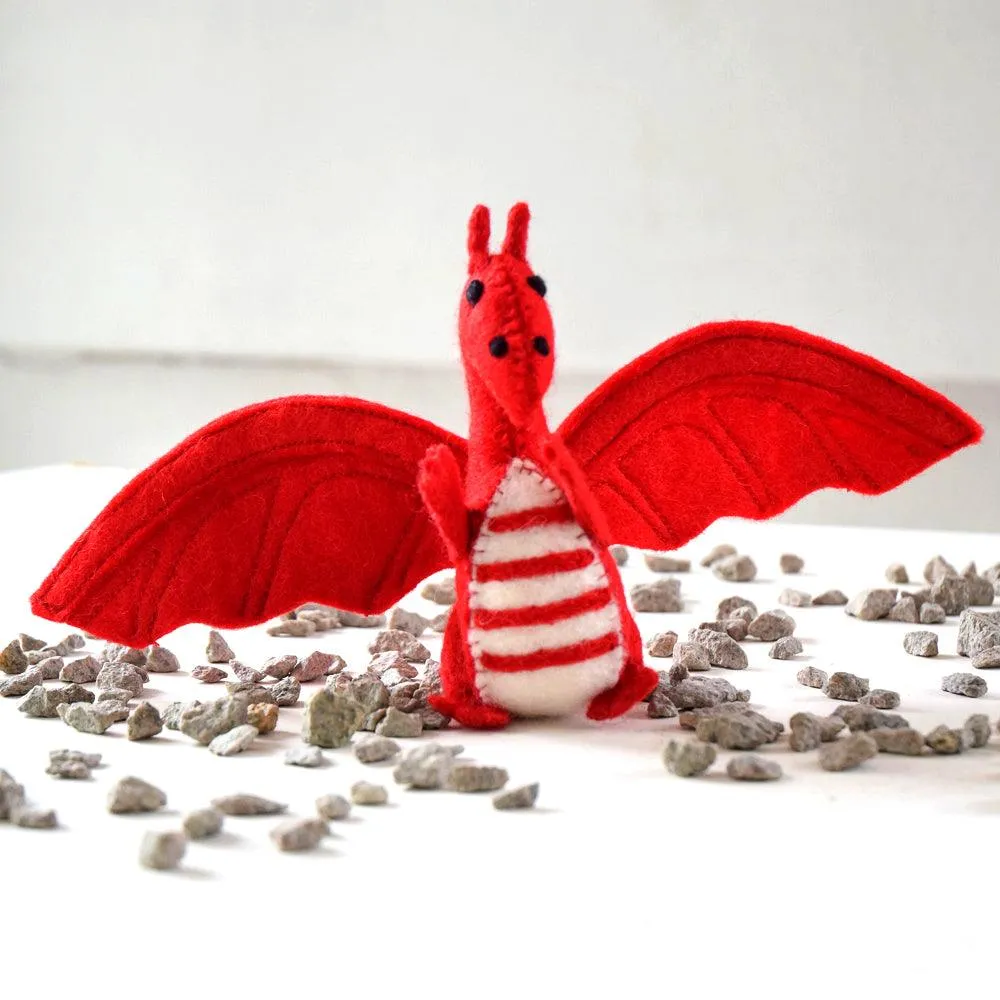 Felt Dragon Toy - Red
