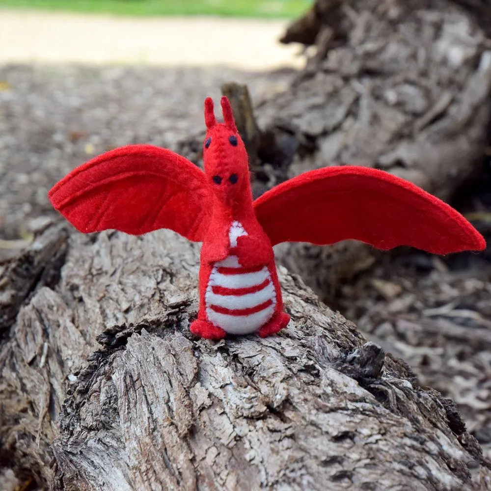 Felt Dragon Toy - Red