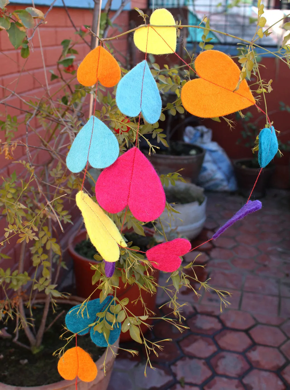 Felt Hanging Big Heart Ceiling Hanging Decor