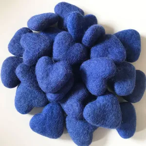 Felt Hearts Royal Blue