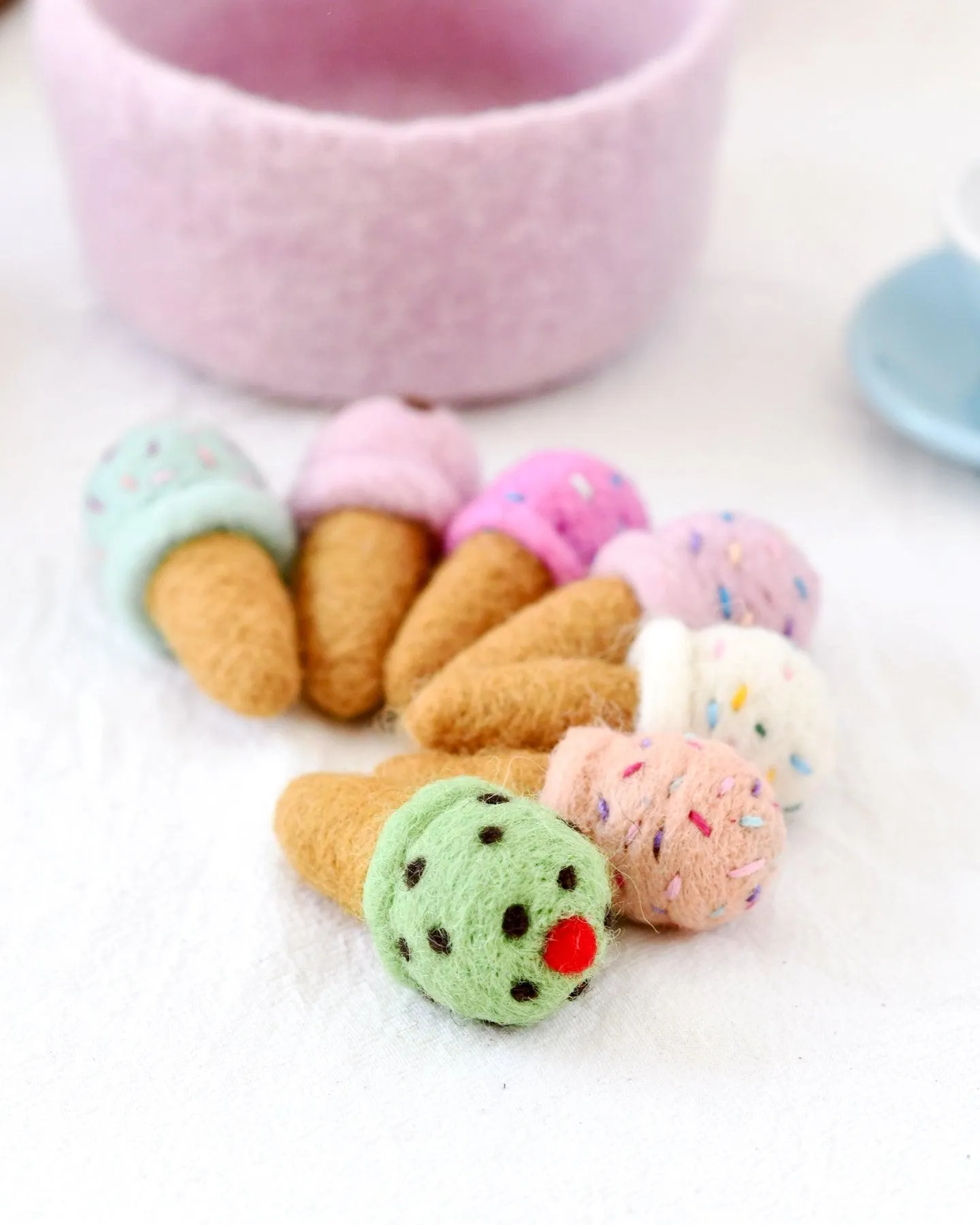 Felt Ice Creams - Raspberry with Sprinkles
