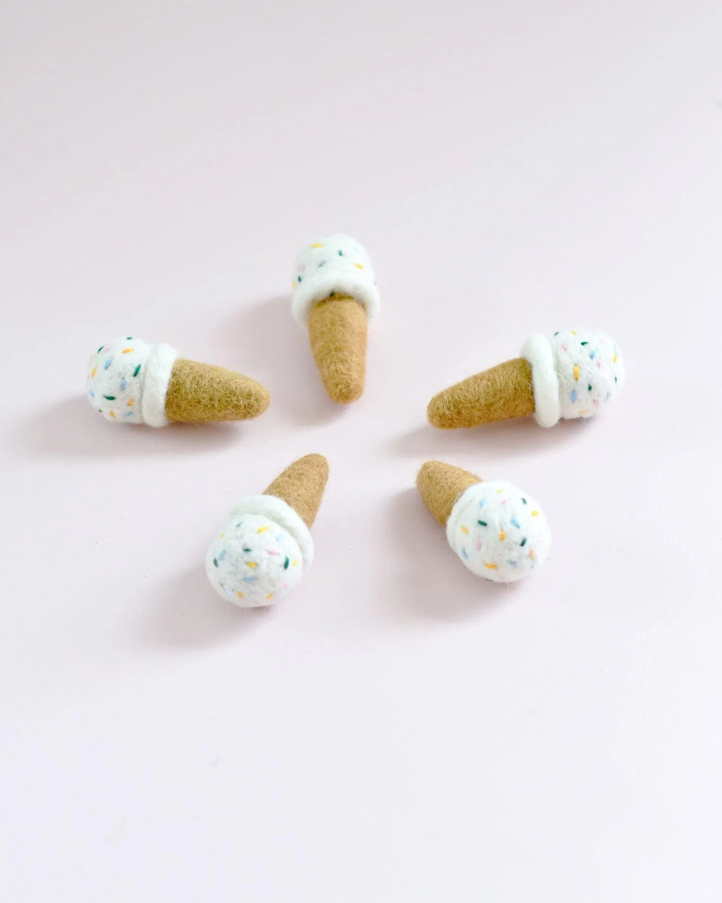 Felt Ice Creams - Vanilla with Sprinkles