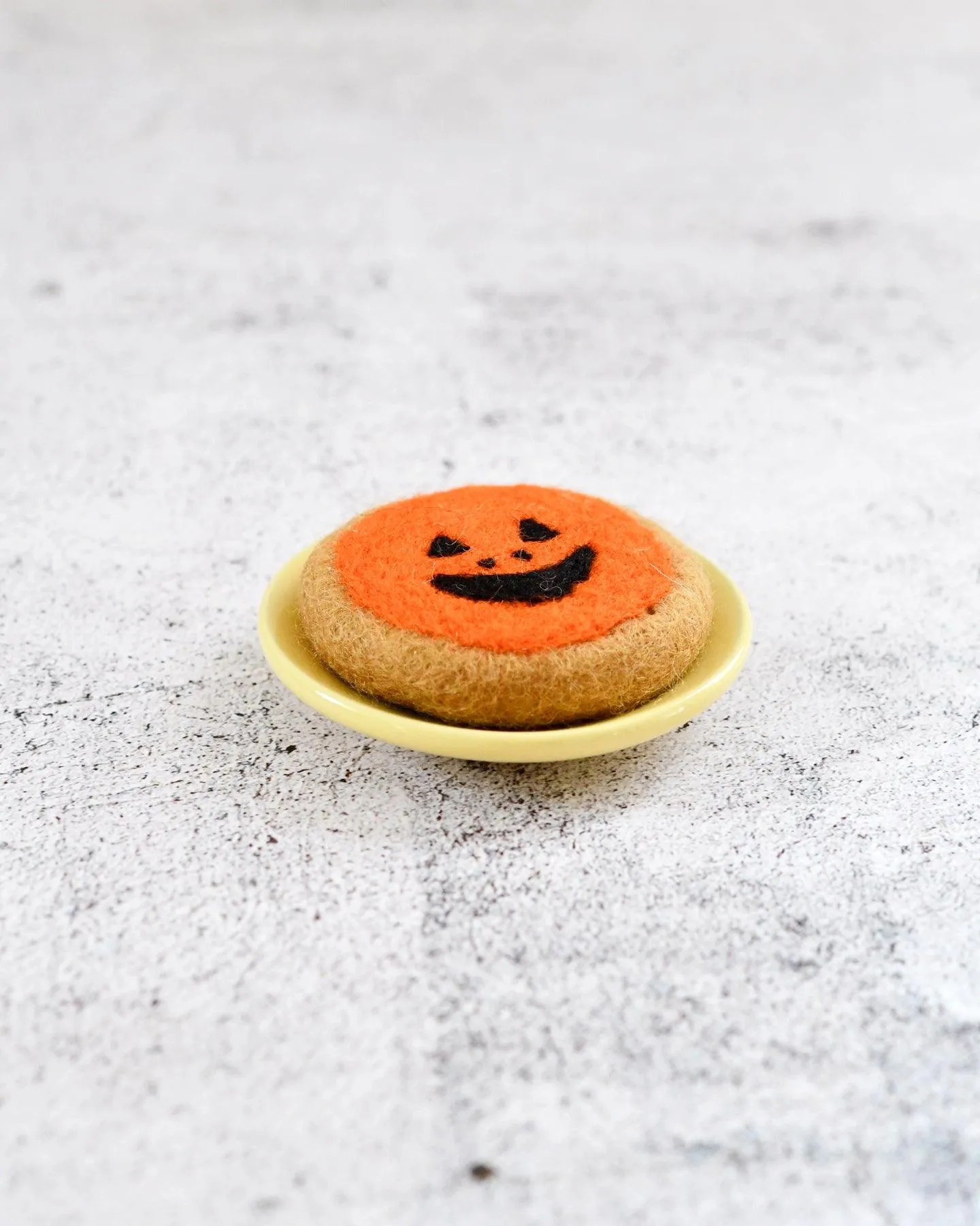 Felt Orange Jack O' Lantern Cookie