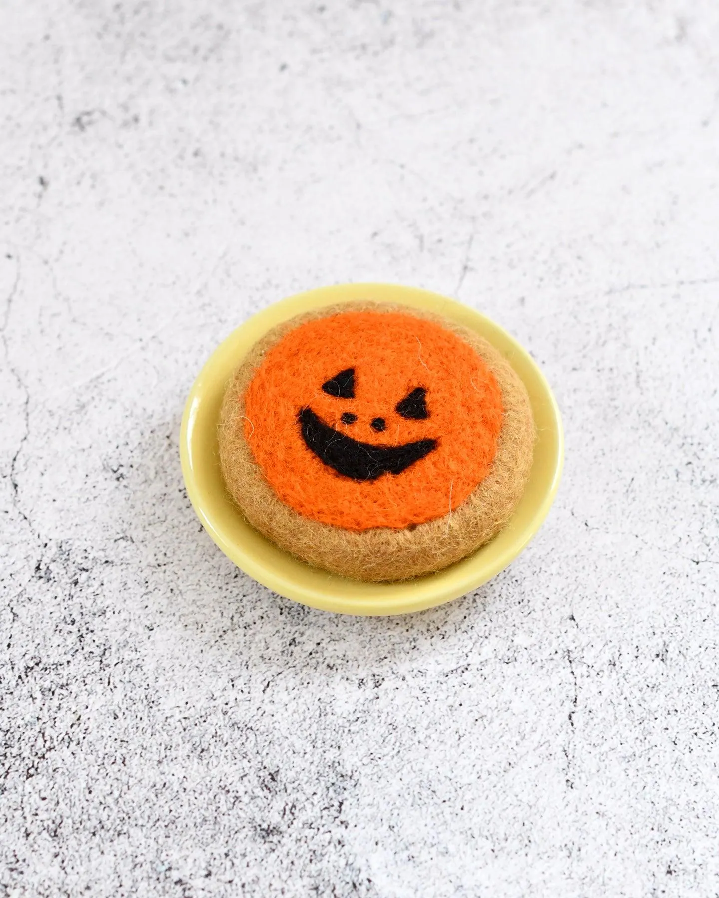 Felt Orange Jack O' Lantern Cookie