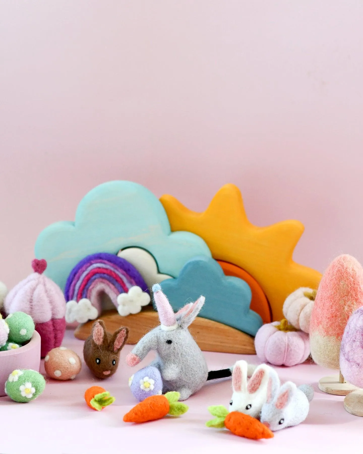 Felt Rabbits - 3 Rabbits