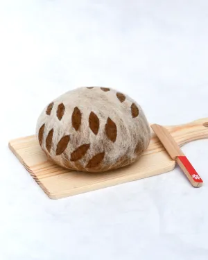 Felt Sourdough Bread with Leaf Cut