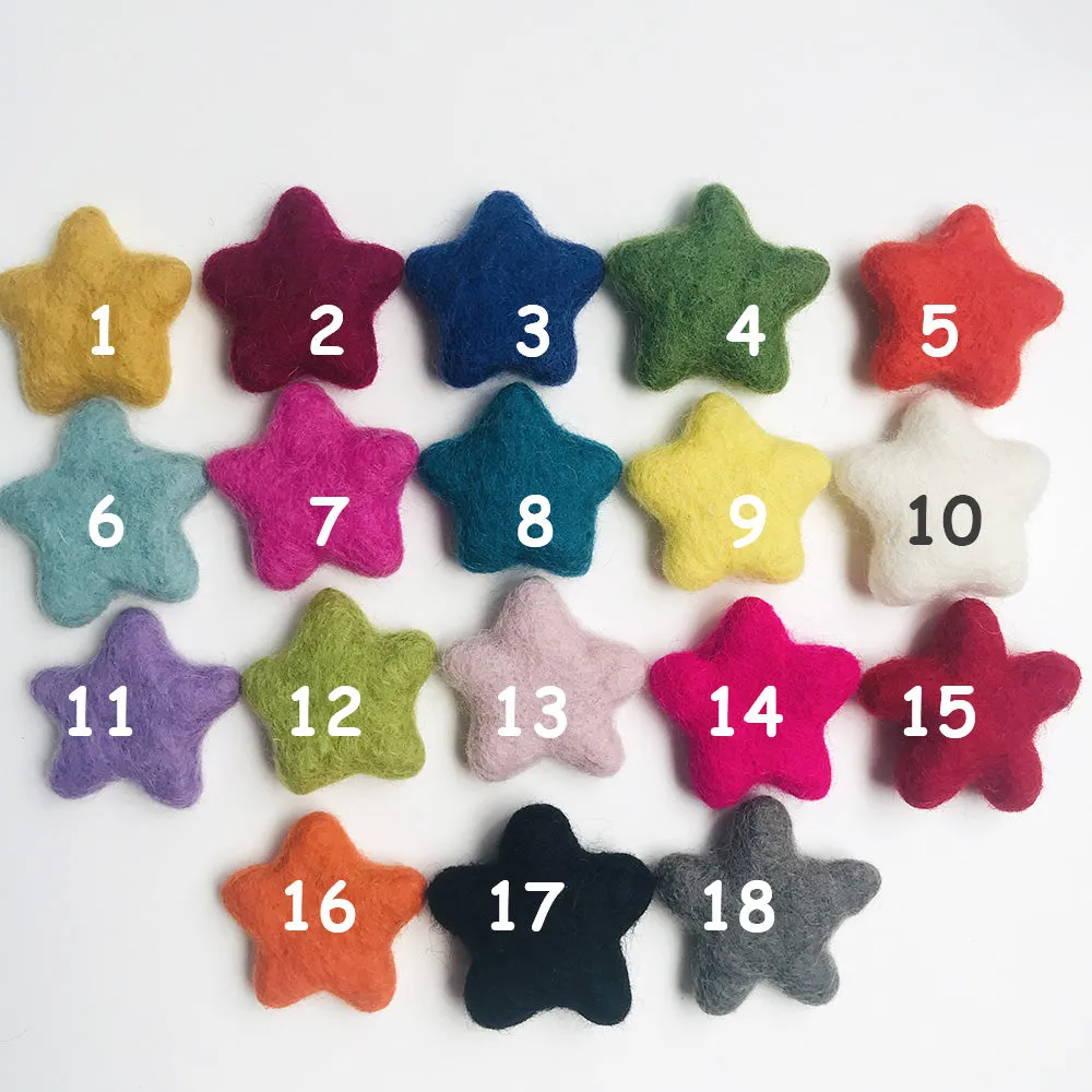 Felt Stars Assorted Colours