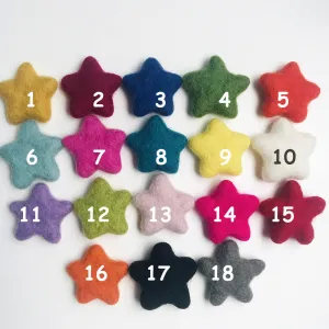 Felt Stars Assorted Colours