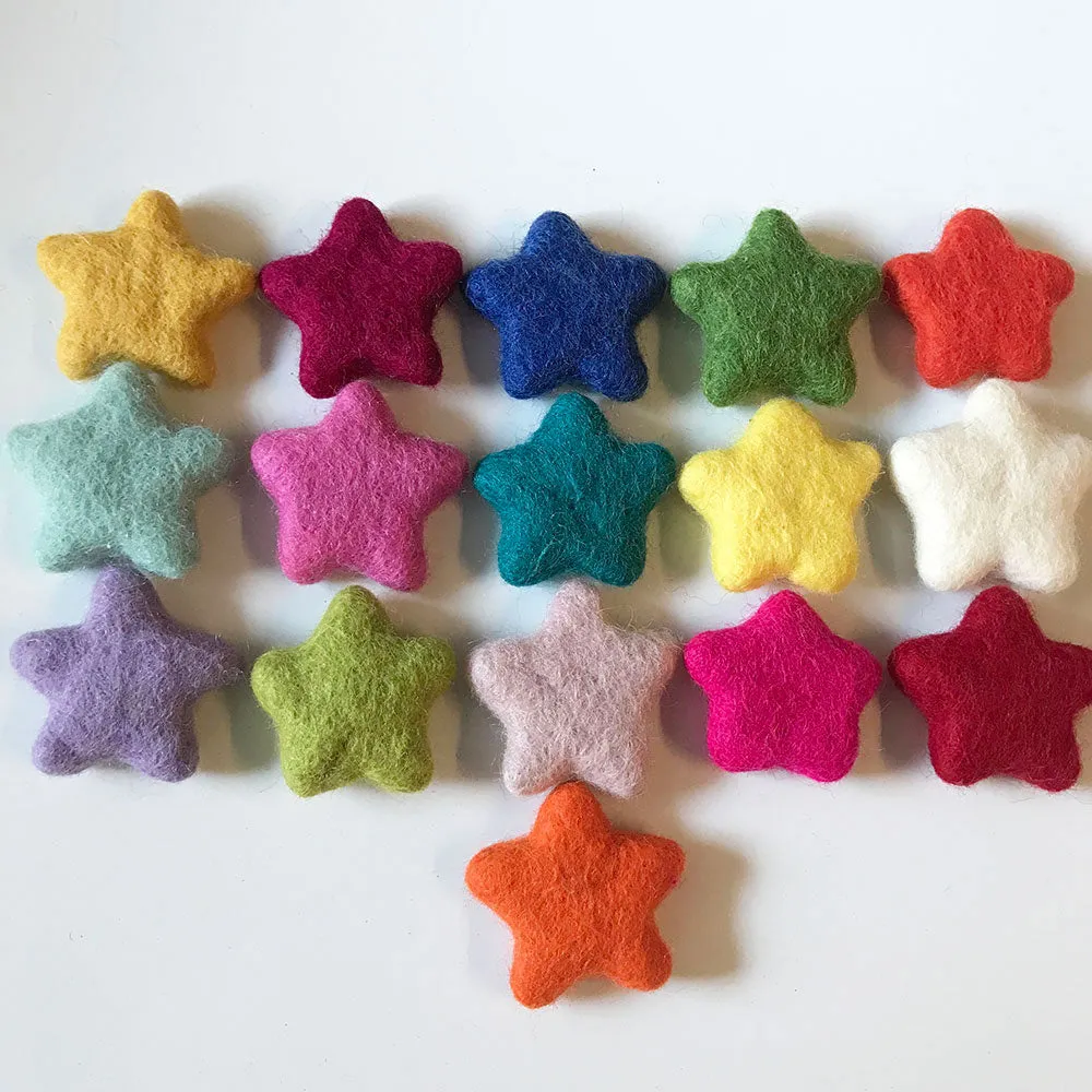 Felt Stars Assorted Colours