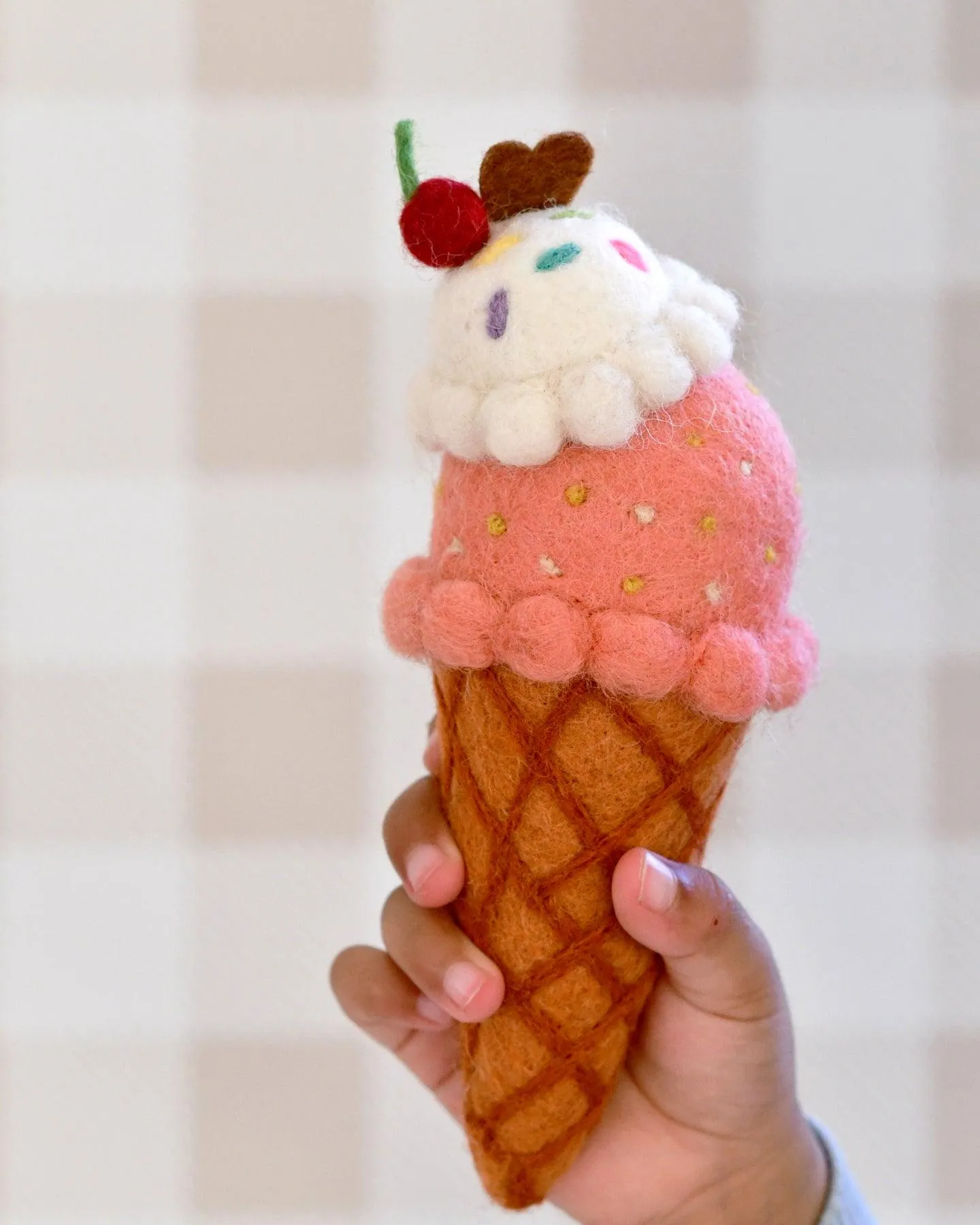 Felt Watermelon and Coconut Sorbet Ice Cream (2 Scoops)