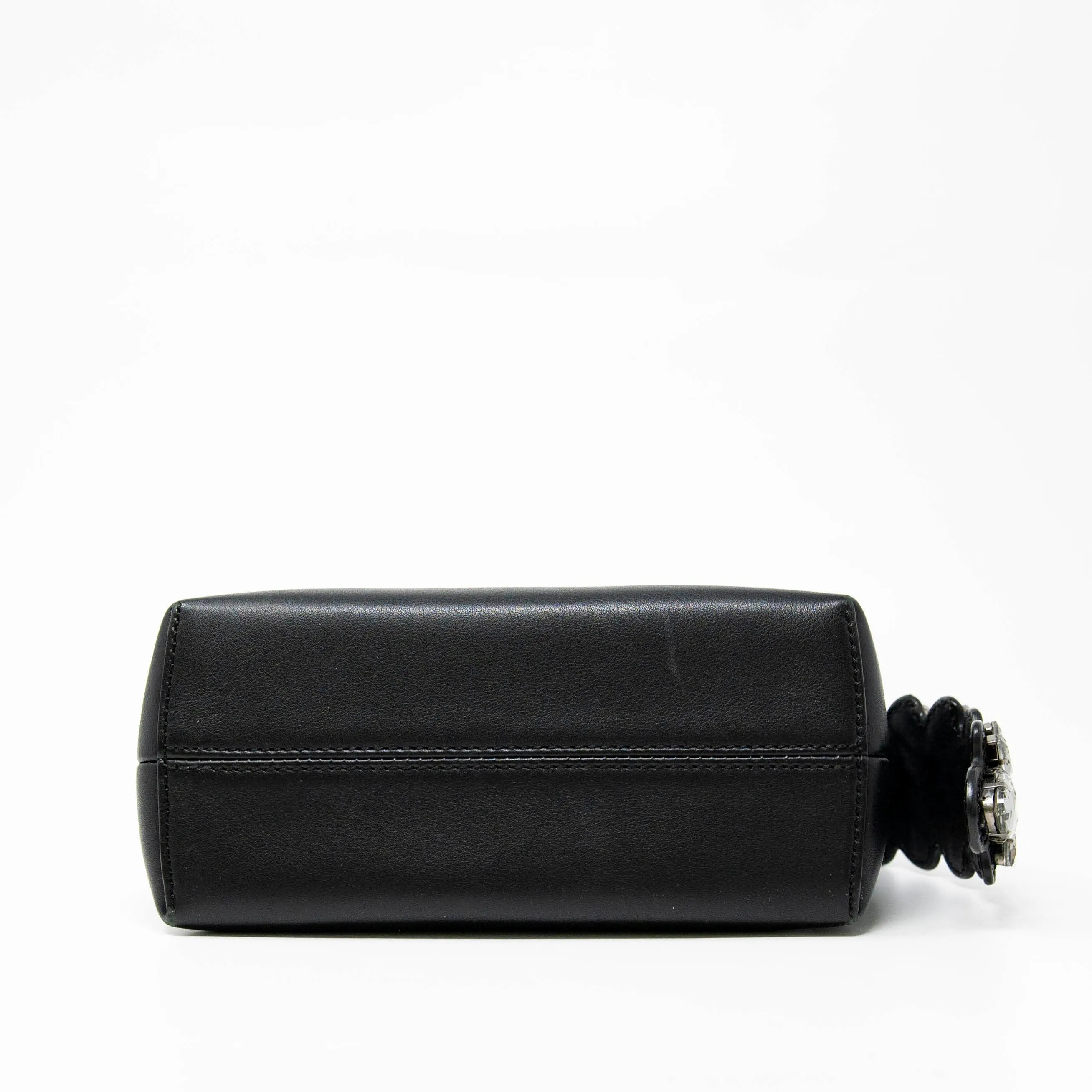 Fendi Black Mini By The Way Crystal-Croc-Tail Bag