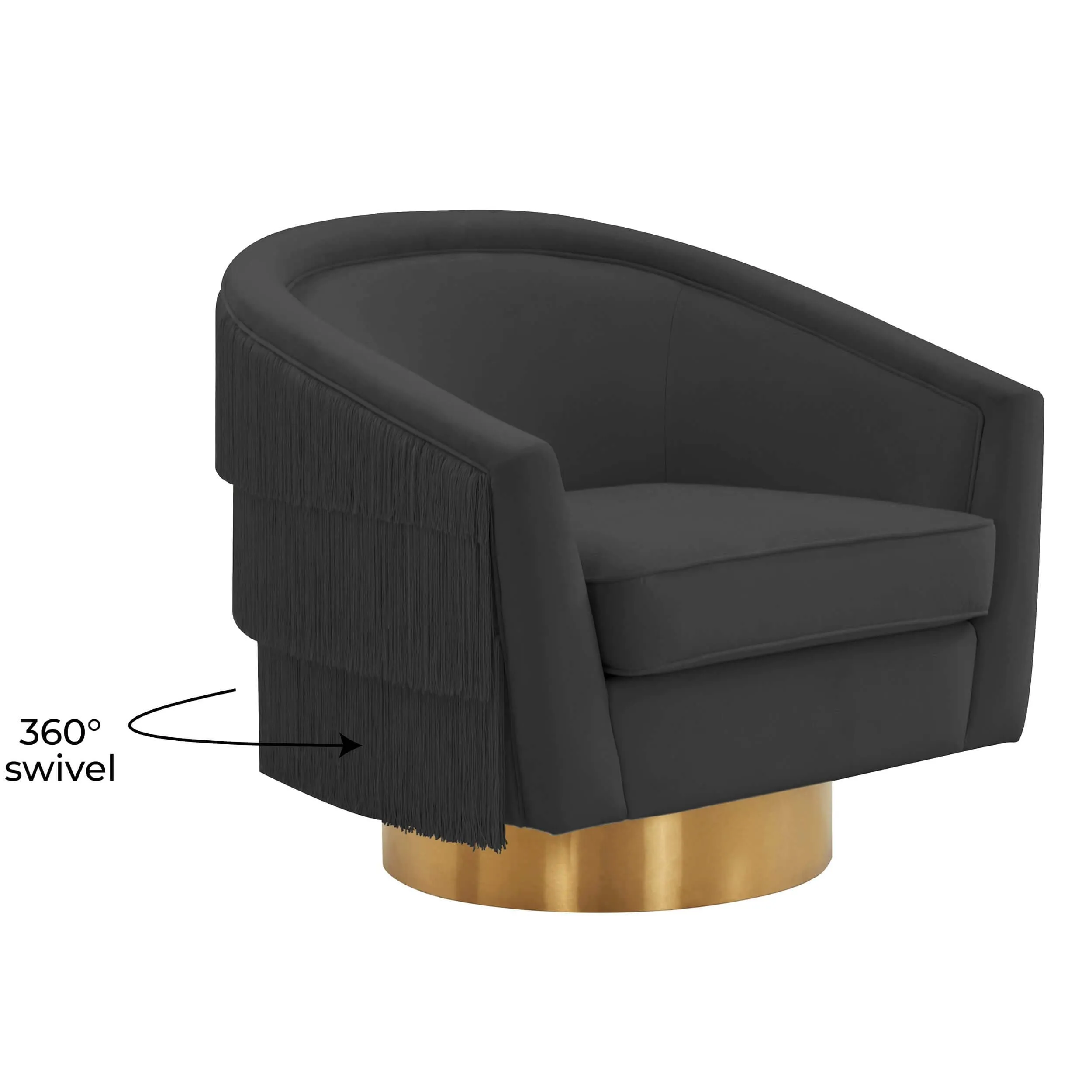 Flapper Swivel Chair, Black