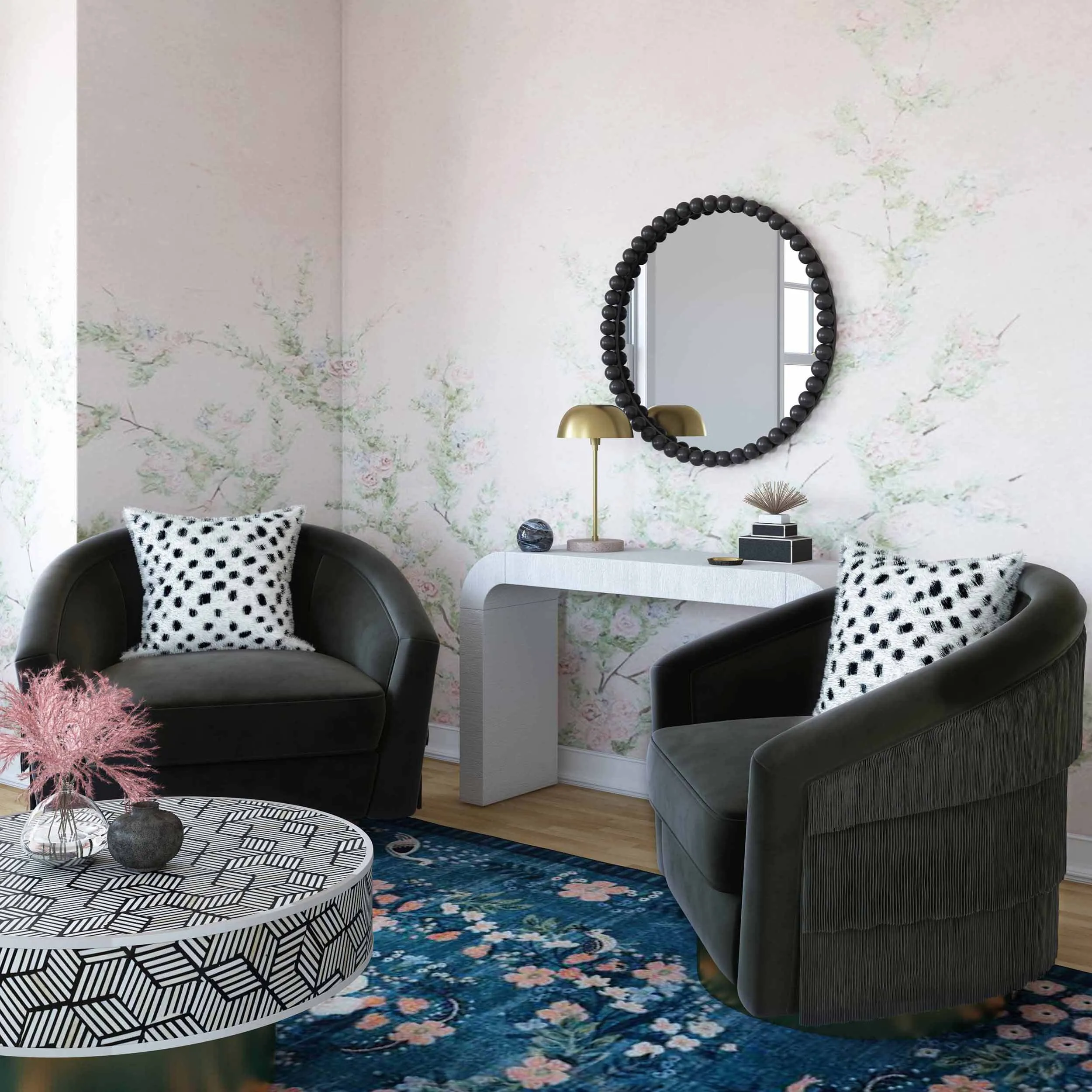 Flapper Swivel Chair, Black