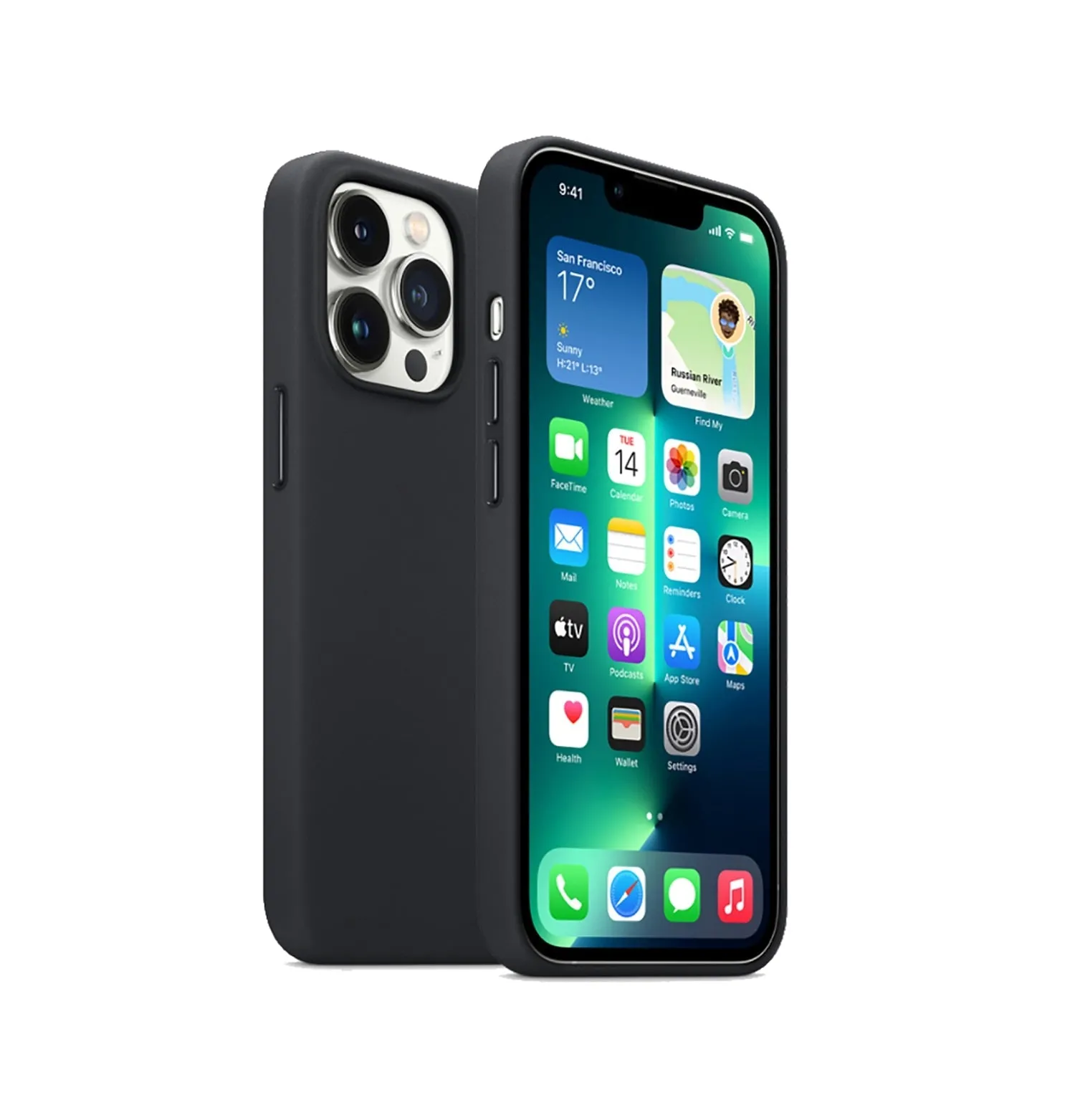 For Magsafe Magnetic Leather Liquid Silicone Case for IPhone 13 Pro Max