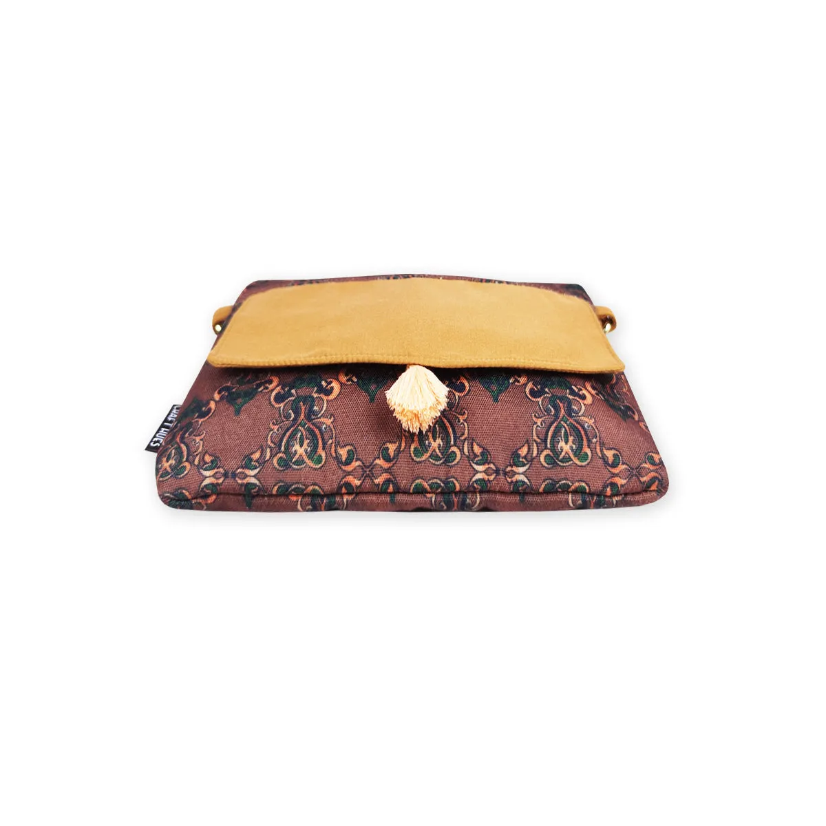 Front Flap Sling Bag- Brown Knot