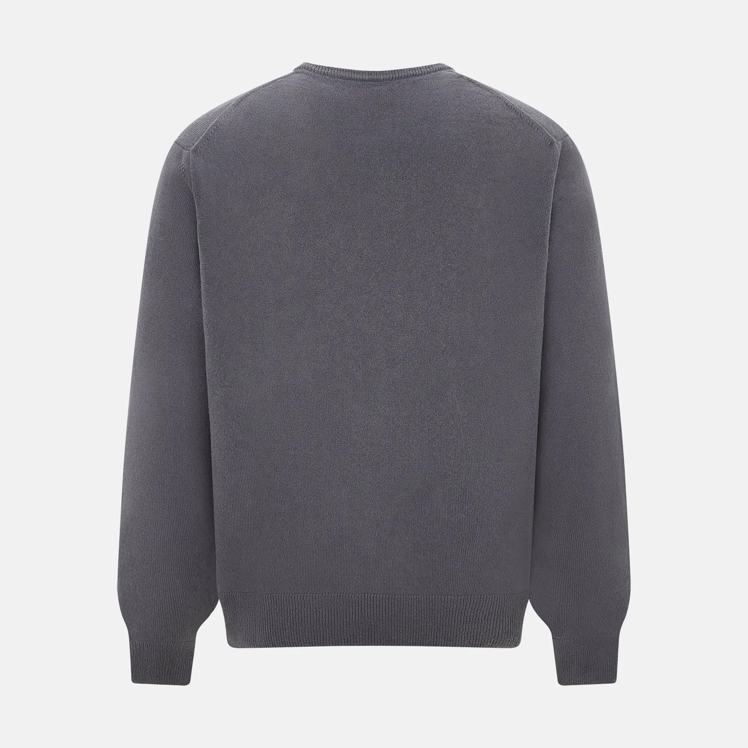 Grey V-Neck Cashmere Jumper