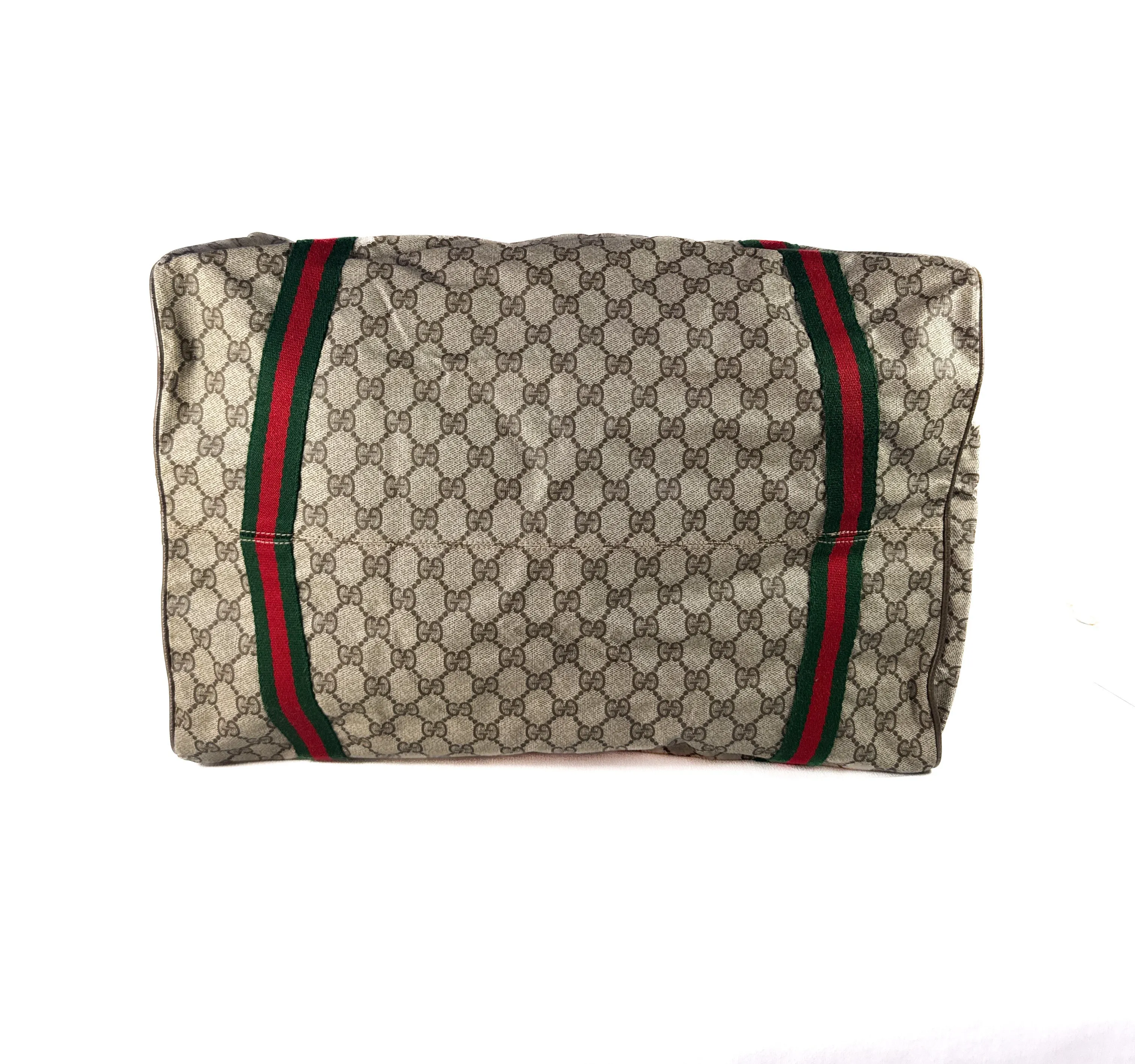 Gucci GG Supreme 1980s packable duffle w/pouch 012-904-0282 NEW
