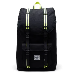 Herschel Unisex Black Enzyme Ripstop/Black/Safety Yellow One Size Little America Backpack - 10014-04886-OS