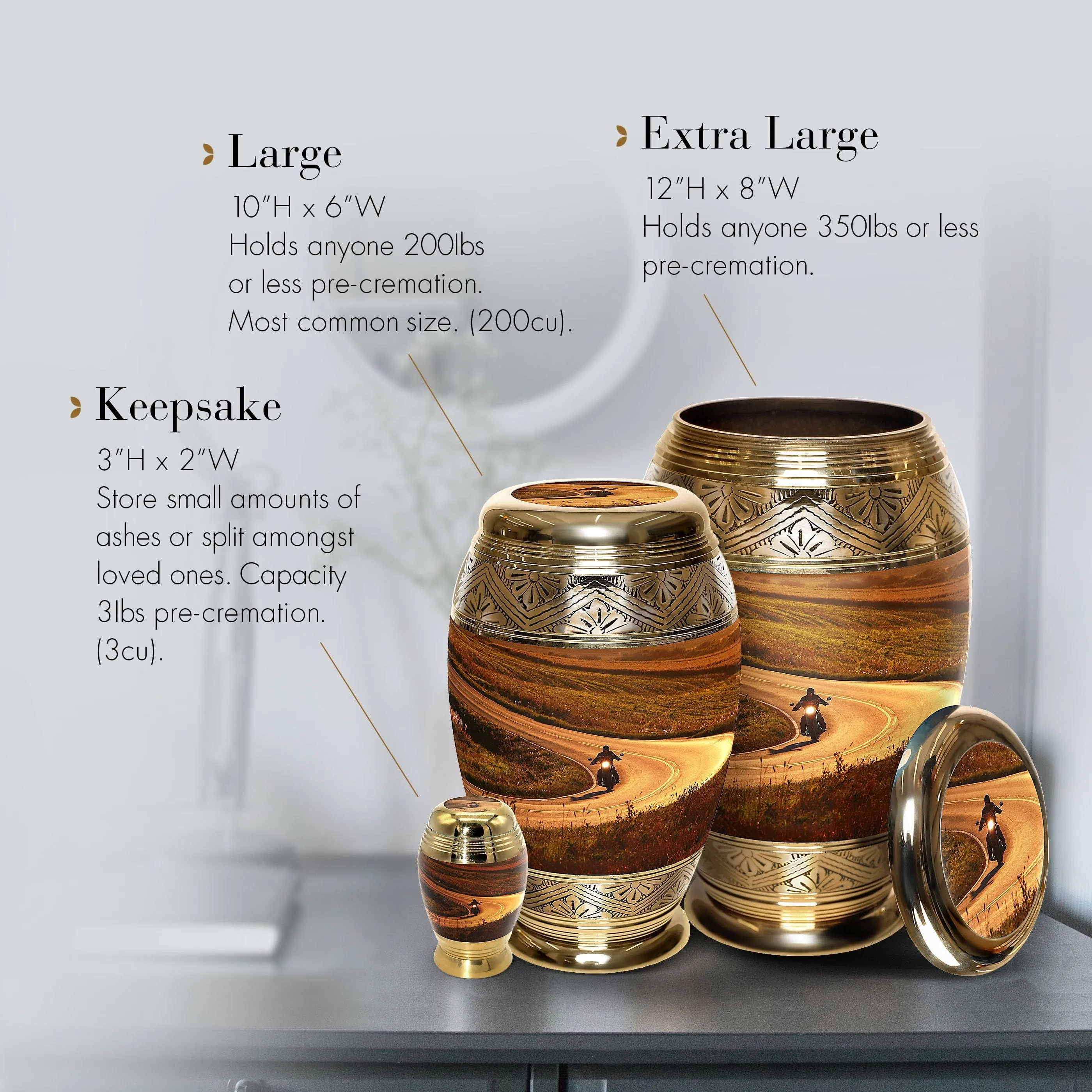 Highway to Heaven Motorcycle Cremation Urns