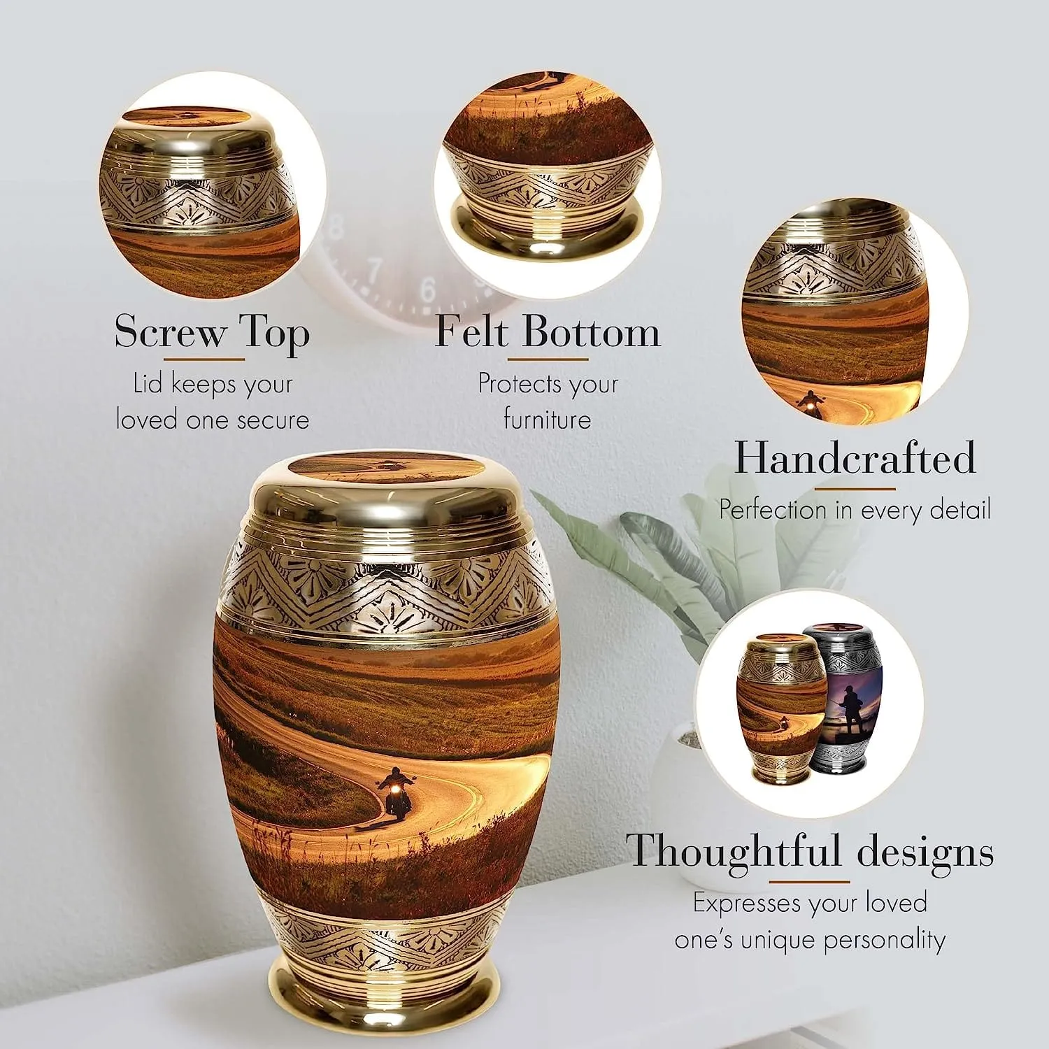 Highway to Heaven Motorcycle Cremation Urns