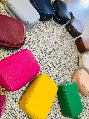 IL GIGLIO Large Brick Leather Cross Over the body Bag