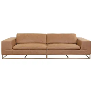Ira Leather Sofa, Camel
