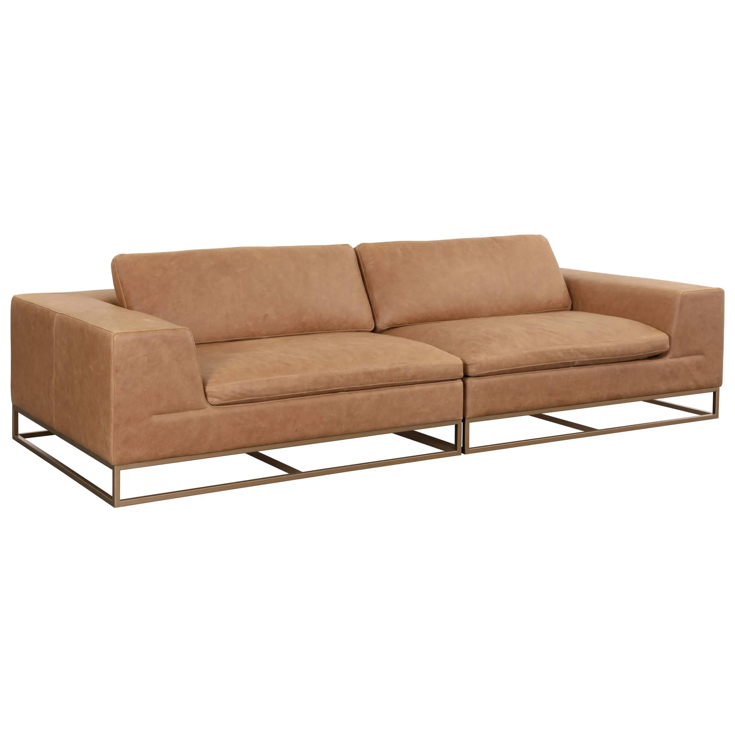 Ira Leather Sofa, Camel