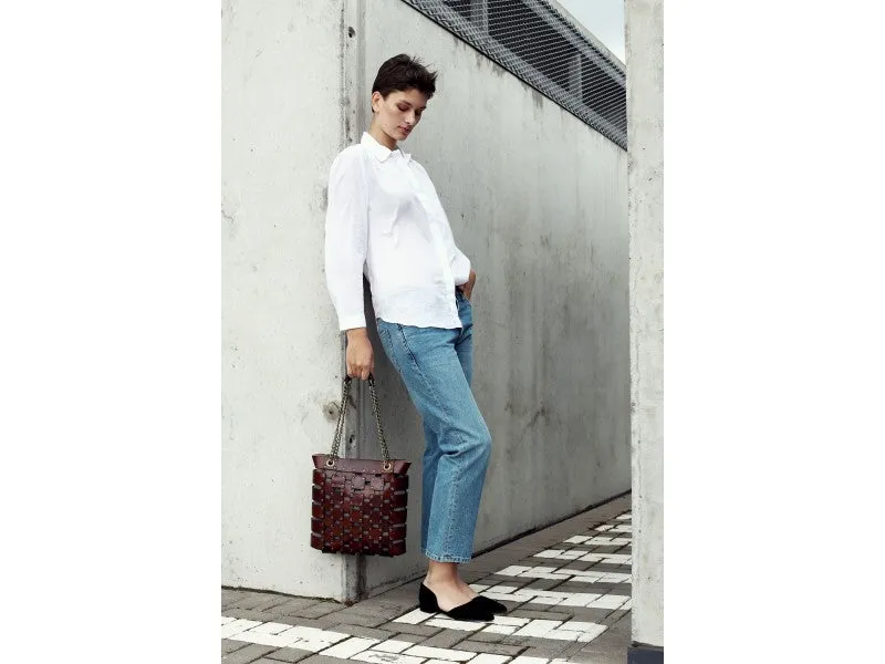 Jeanne D'Arc - Women's Leather Tote Bag