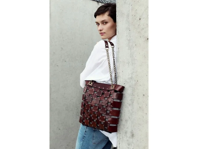Jeanne D'Arc - Women's Leather Tote Bag