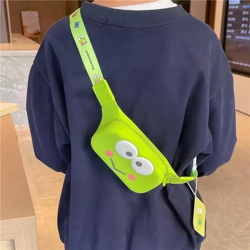 Kids Green Cute Cartoon Waist Bag