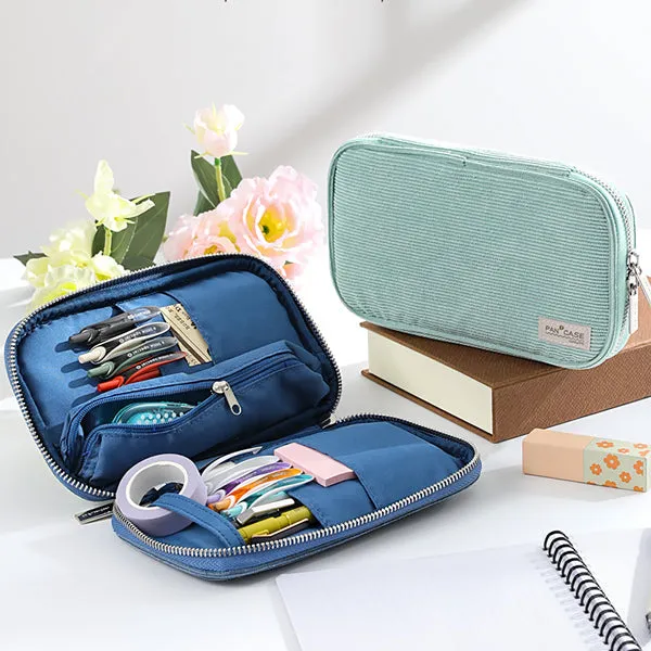 KOKUYO Corduroy PAN CASE Stationery Organizer
