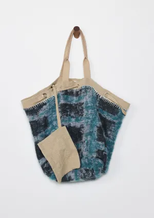 Large Fuzzy Reversible Shopper Tote Bag