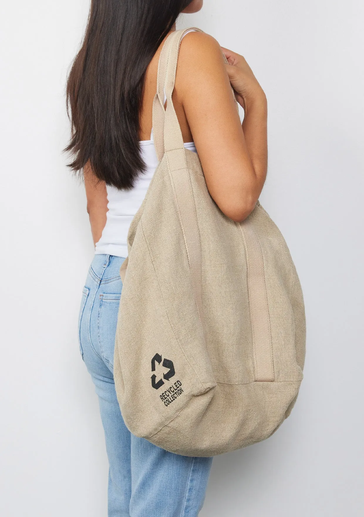 Large Fuzzy Reversible Shopper Tote Bag