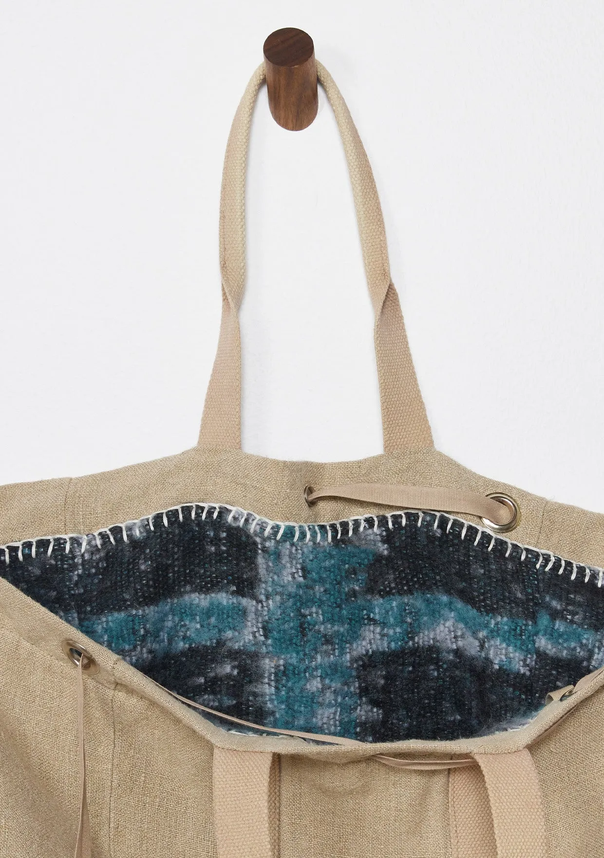 Large Fuzzy Reversible Shopper Tote Bag
