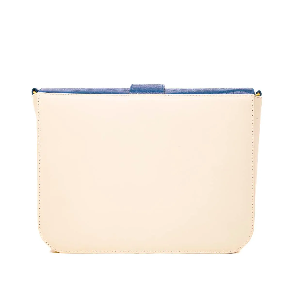 Leather Bag Multicolor Cream & Navy
