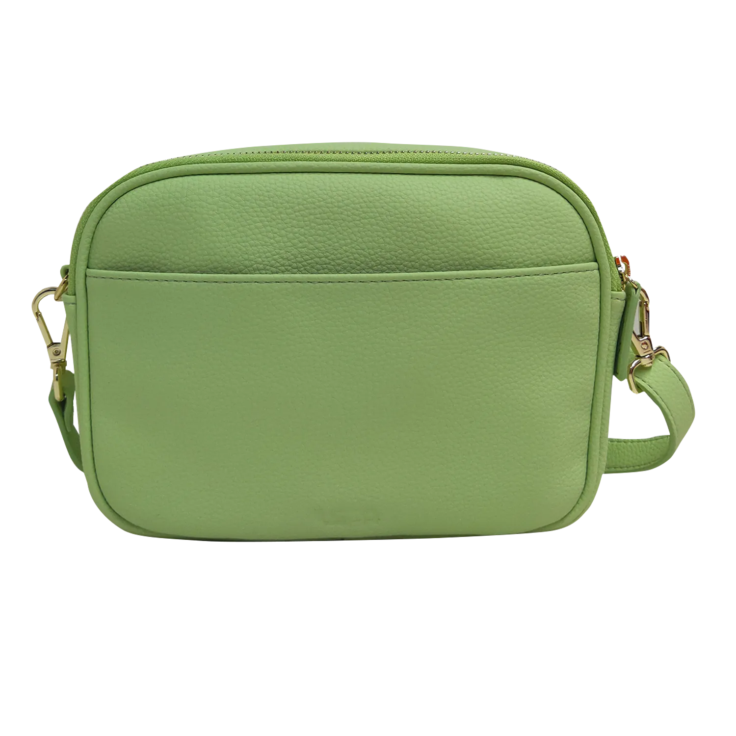 Leather Crossbody Bag, Camera Bag - Leather Double Zipper Crossbody Bag