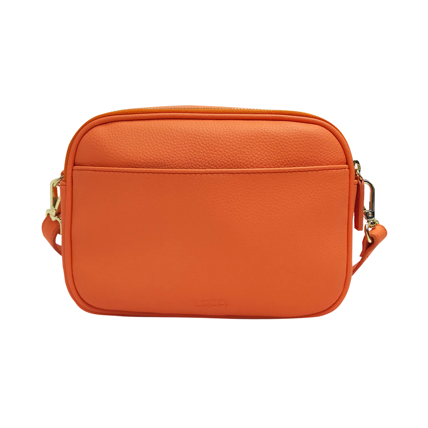 Leather Crossbody Bag, Camera Bag - Leather Double Zipper Crossbody Bag