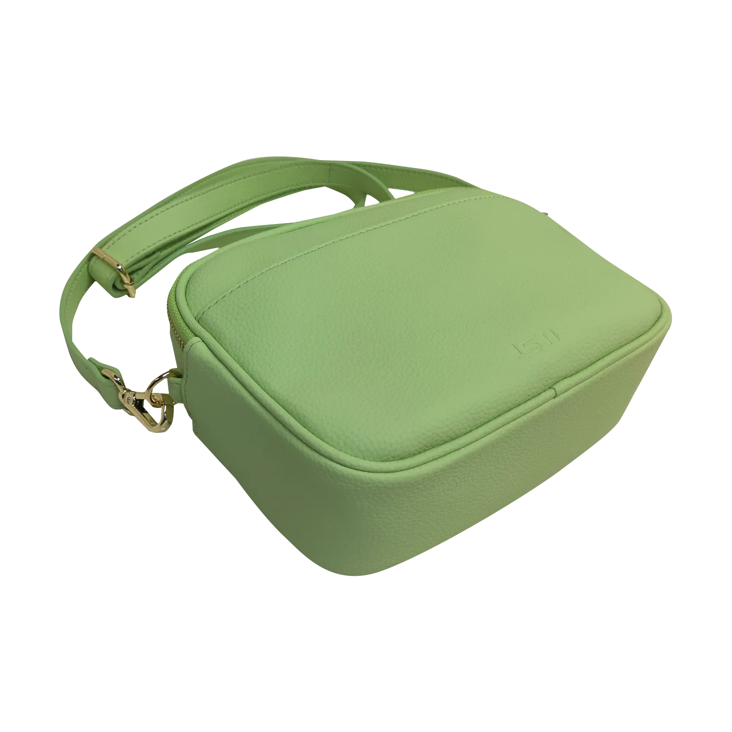 Leather Crossbody Bag, Camera Bag - Leather Double Zipper Crossbody Bag