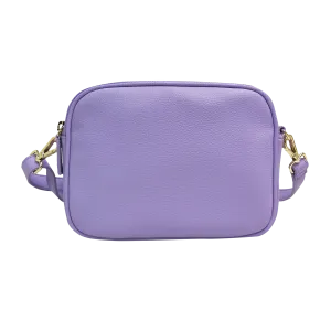Leather Crossbody Bag, Camera Bag - Leather Double Zipper Crossbody Bag