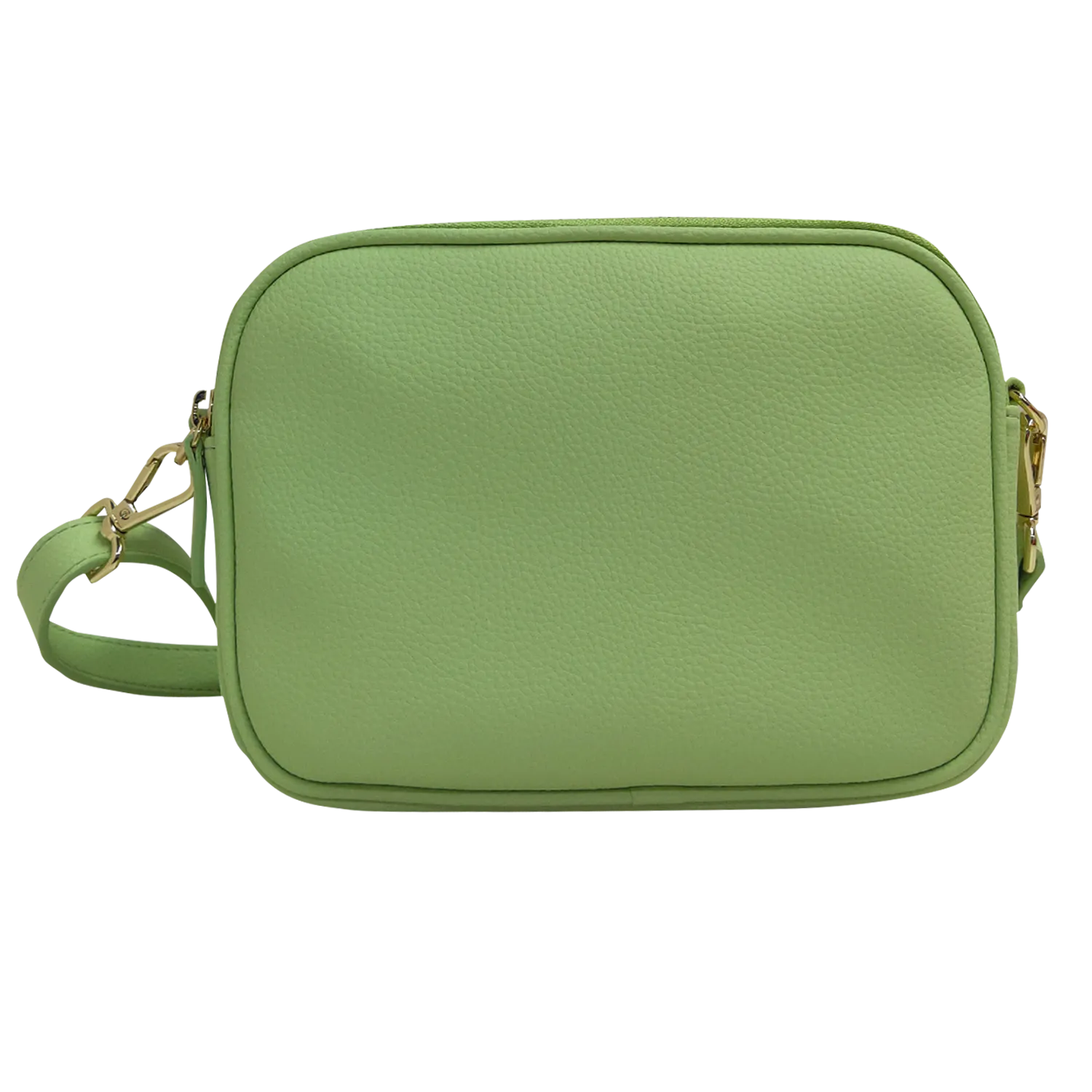 Leather Crossbody Bag, Camera Bag - Leather Double Zipper Crossbody Bag