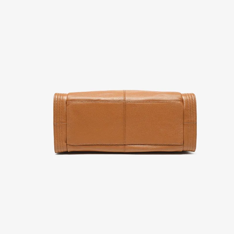 Leather Crossbody Zipper Tote Bag