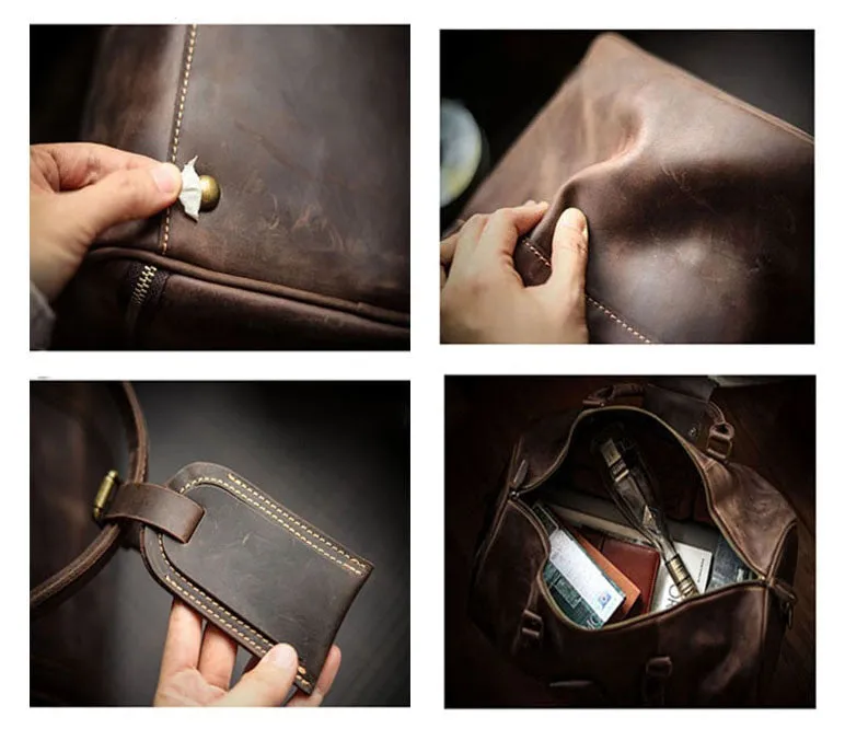 Leather Vintage Style Travel Bag